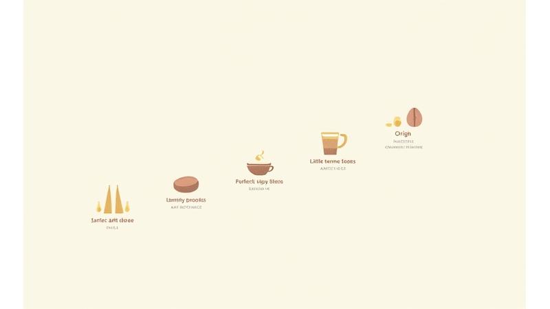 A detailed infographic illustrating the journey from coffee bean to finished latte, highlighting various skills learned in barista training.