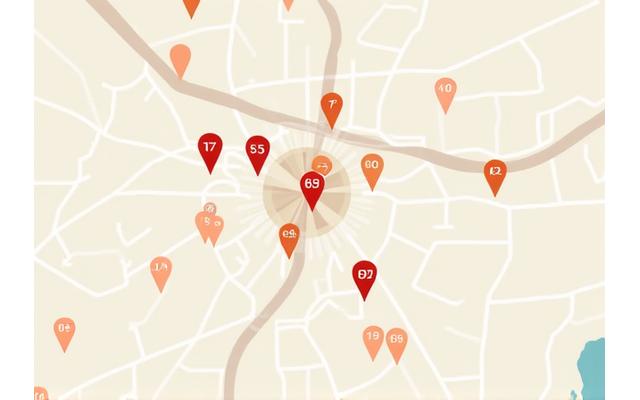 Three coffee shops on a map of Edinburgh, connected by lines, representing successful multi-location expansion.