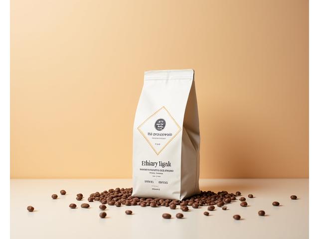 Bag of Ethiopian Yirgacheffe coffee beans with 'The Roastery Nook' branding, showcasing vibrant packaging.