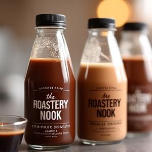 Sleek bottles or cans of espresso-based RTD drinks like iced lattes or cold brew with milk.